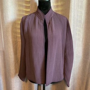 Eileen Fisher silk blend textured blazer